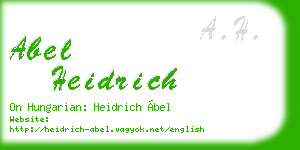 abel heidrich business card